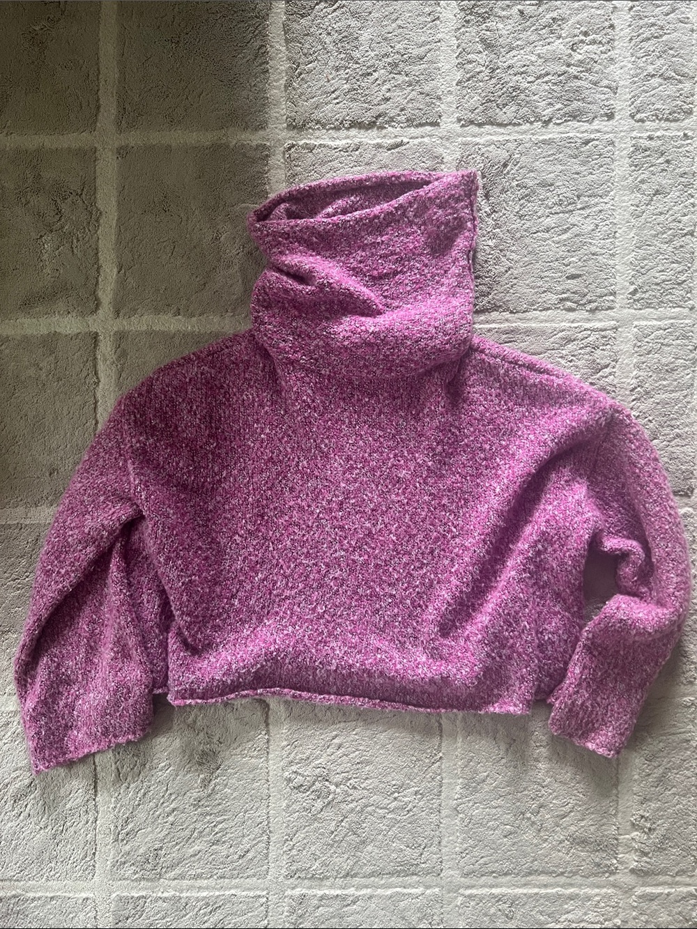 Sincerely Jules Pink Plush Cowl Neck Sweater